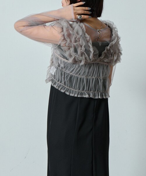 goocy(グーシー)の「マルチウェイフリルドレス(ワンピース・レディース・ブラック/ブルー/ブラウン・FREE)」の9枚目の写真