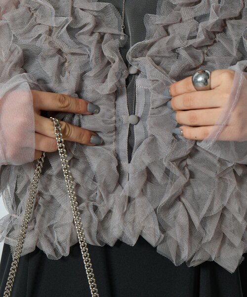 goocy(グーシー)の「マルチウェイフリルドレス(ワンピース・レディース・ブラック/ブルー/ブラウン・FREE)」の13枚目の写真