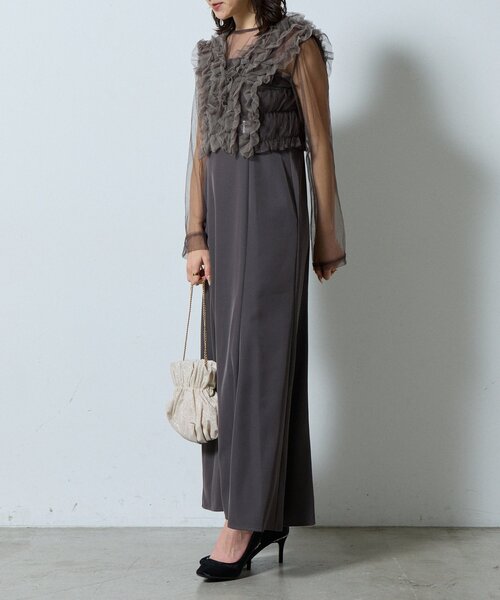 goocy(グーシー)の「マルチウェイフリルドレス(ワンピース・レディース・ブラック/ブルー/ブラウン・FREE)」の16枚目の写真