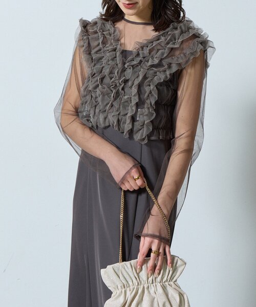 goocy(グーシー)の「マルチウェイフリルドレス(ワンピース・レディース・ブラック/ブルー/ブラウン・FREE)」の18枚目の写真