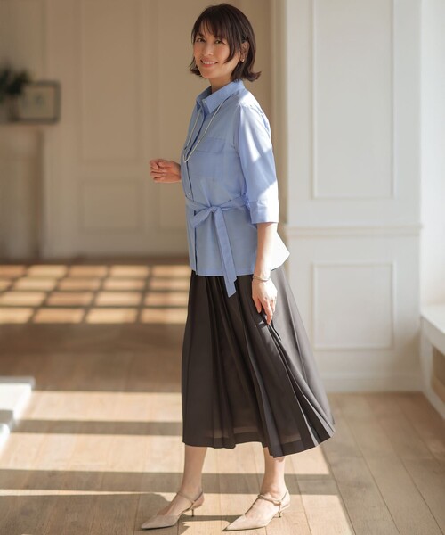 J.PRESS(ジェイプレス)の「リネンシアースラブ シャツ ブラウス(シャツ/ブラウス・レディース・ベージュ系/ブルー系/グレー系/ネイビー系・9/11)」の7枚目の写真