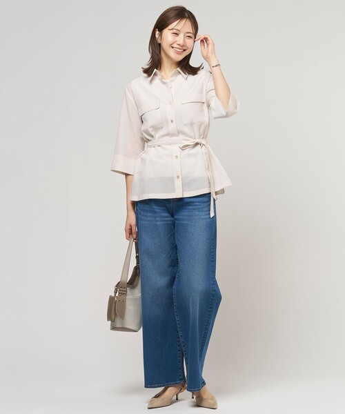 J.PRESS(ジェイプレス)の「リネンシアースラブ シャツ ブラウス(シャツ/ブラウス・レディース・ベージュ系/ブルー系/グレー系/ネイビー系・9/11)」の10枚目の写真
