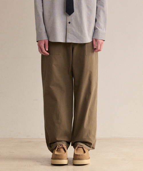 MINDBRIDGE(マインドブリッジ)の「パティグコットンパンツ - 2カラー(その他パンツ・メンズ・ダークベージュ/カーキ・30/32/34/36/29)」の4枚目の写真