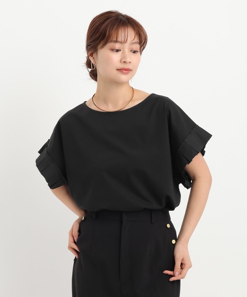 Andemiu（アンデミュウ）の「ソデフハクタックカットソー（Tシャツ/カットソー・レディース・オフホワイト/ブラック/モカ・FREE）」の21枚目の写真