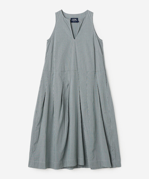 GALLEGO DESPORTES(ギャレゴデスポート)の「GALLEGO DESPORTES | コットン ノースリーブ ロングワンピース GREEN CHECK WOMEN(ワンピース・レディース・グリーン系その他・S)」の13枚目の写真