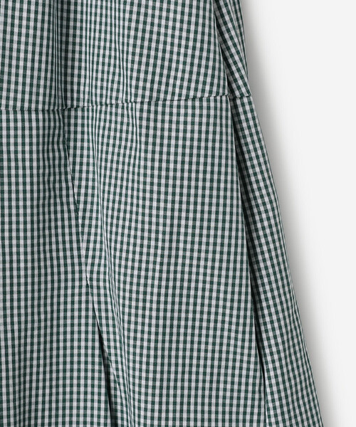 GALLEGO DESPORTES(ギャレゴデスポート)の「GALLEGO DESPORTES | コットン ノースリーブ ロングワンピース GREEN CHECK WOMEN(ワンピース・レディース・グリーン系その他・S)」の7枚目の写真