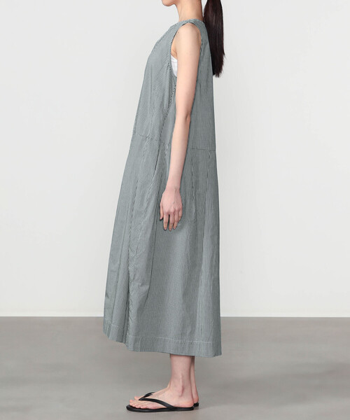 GALLEGO DESPORTES(ギャレゴデスポート)の「GALLEGO DESPORTES | コットン ノースリーブ ロングワンピース GREEN CHECK WOMEN(ワンピース・レディース・グリーン系その他・S)」の5枚目の写真