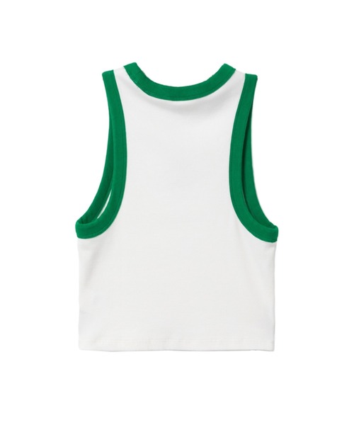 A BATHING APE（アベイシングエイプ）の「BABY DOPPY EMBROIDERY CROP TANK TOP（タンクトップ・レディース・ホワイト/ネイビー/グリーン・SMALL/X-SMALL）」の4枚目の写真