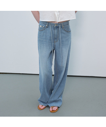 Summer string wide denim pants [FRSP06DP02]_Light blue