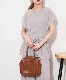 Ree&Mee（リーアンドミー）の「Ree&Mee 2点セット クリスタルプリーツ プルオーバー & パンツ セットアップ（セットアップ）」