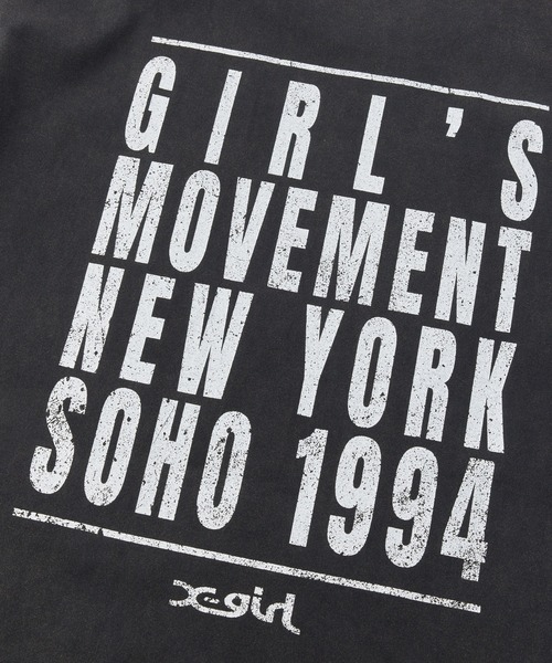 X-girl(エックスガール)の「X-GIRL NYC PHOTO S/S TEE(Tシャツ/カットソー・レディース・ホワイト/ブラック・M/S/XL/L)」の11枚目の写真