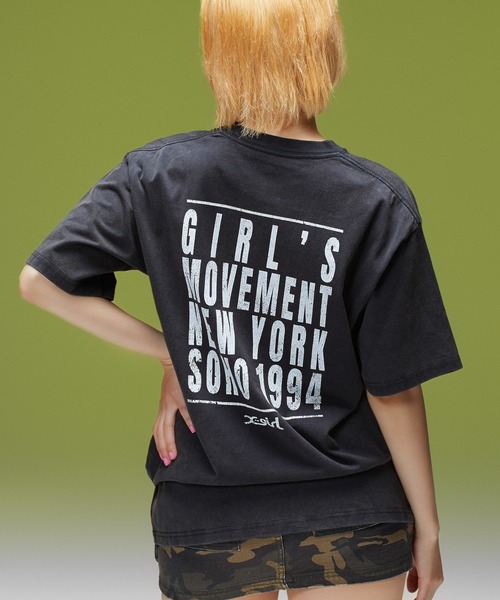 X-girl(エックスガール)の「X-GIRL NYC PHOTO S/S TEE(Tシャツ/カットソー・レディース・ホワイト/ブラック・M/S/XL/L)」の3枚目の写真