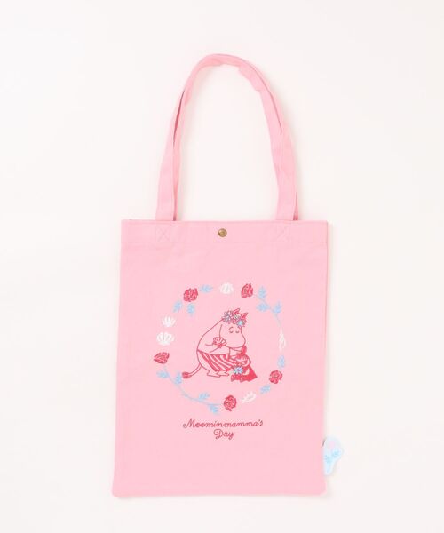 MOOMIN(ムーミン)の「【 MOOMIN 】 刺繍トート 母の日 フラワー 26S4(トートバッグ・レディース・ベビーピンク・FREE)」の1枚目の写真