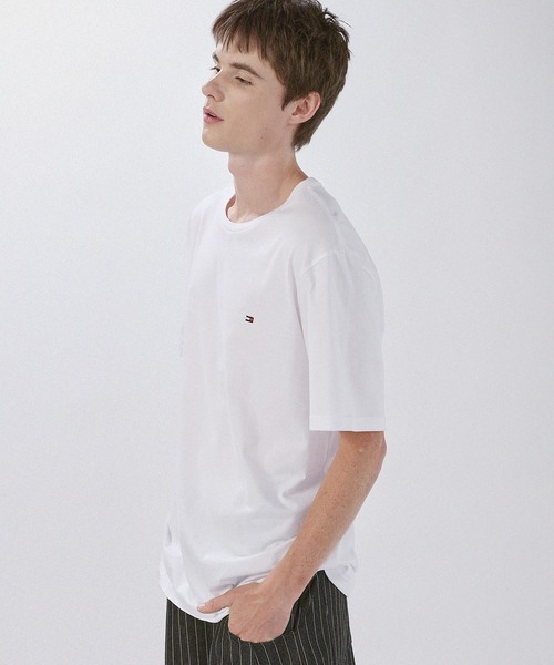 TOMMY HILFIGER(トミーヒルフィガー)の「TOMMY HILFIGER/Core Flag Tee ワンポイントロゴ刺繍半袖Tシャツ(Tシャツ/カットソー・メンズ・ホワイト/ブラック/ネイビー/グレー・L/XL/S/M)」の19枚目の写真