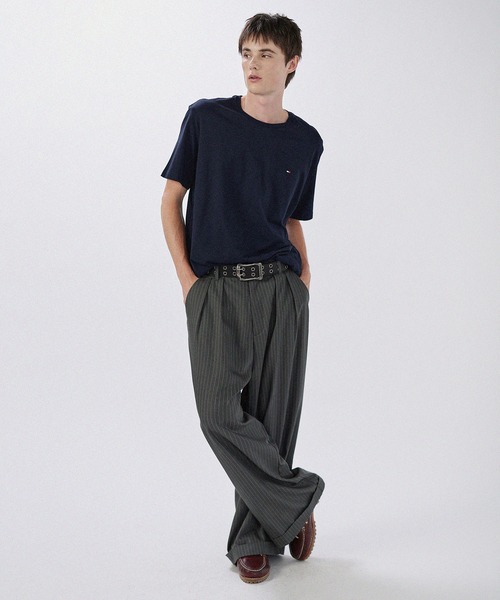 TOMMY HILFIGER(トミーヒルフィガー)の「TOMMY HILFIGER/Core Flag Tee ワンポイントロゴ刺繍半袖Tシャツ(Tシャツ/カットソー・メンズ・ホワイト/ブラック/ネイビー/グレー・L/XL/S/M)」の13枚目の写真