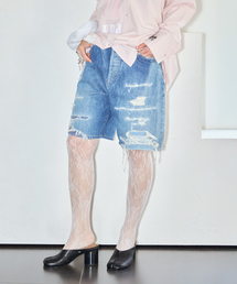 KURO | KURO STRUCTURE SHORT WASH002 964246:デニムパンツ(デニムパンツ)