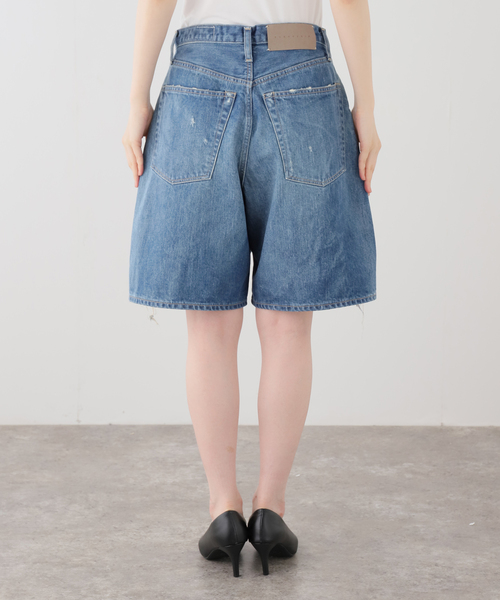 KURO(クロ)の「KURO STRUCTURE SHORT WASH002 964246:デニムパンツ(デニムパンツ・レディース・ネイビー・27/30)」の5枚目の写真