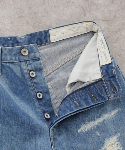 KURO(クロ)の「KURO STRUCTURE SHORT WASH002 964246:デニムパンツ(デニムパンツ・レディース・ネイビー・27/30)」の10枚目の写真