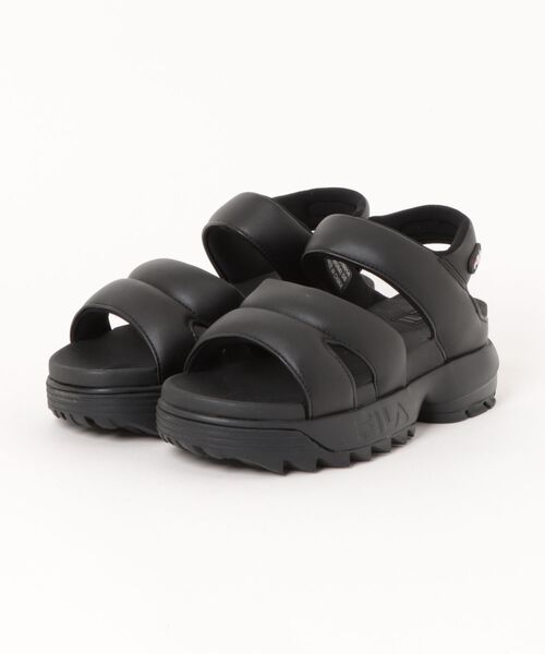 FILA(フィラ)の「【FILA】DISRUPTOR BUBBLE SANDAL(フィラ ディスラプターバブルサンダル )FM0101018014 厚底サンダル(サンダル・レディース・ブラック・23.0cm/24.0cm)」の1枚目の写真