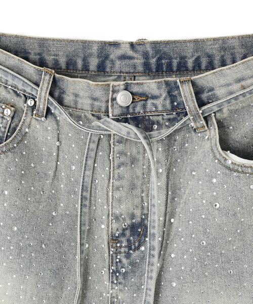 SIS(エスアイエス)の「SIS/エスアイエス/RhineStone Short Denim Pants(デニムパンツ・レディース・ブルー・M)」の11枚目の写真