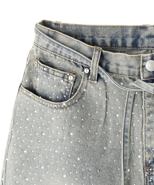 SIS(エスアイエス)の「SIS/エスアイエス/RhineStone Short Denim Pants(デニムパンツ・レディース・ブルー・M)」の10枚目の写真