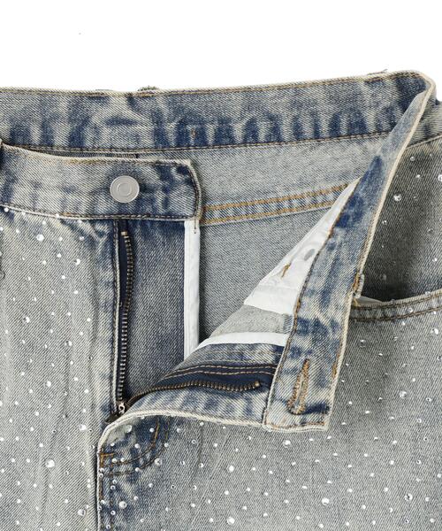 SIS(エスアイエス)の「SIS/エスアイエス/RhineStone Short Denim Pants(デニムパンツ・レディース・ブルー・M)」の5枚目の写真
