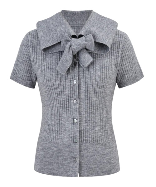 Statement Ribbon Knit Top(ニット/セーター)|andwang(アンドワン Statement Ribbon Knit Top(ニット/セーター)|andwang(アンドワン