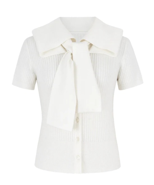 セール】Statement Ribbon Knit Top（ニット/セーター）｜andwang