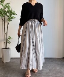 Jena espace merveilleux | 綿ボイルギャザーフレアSK(スカート)