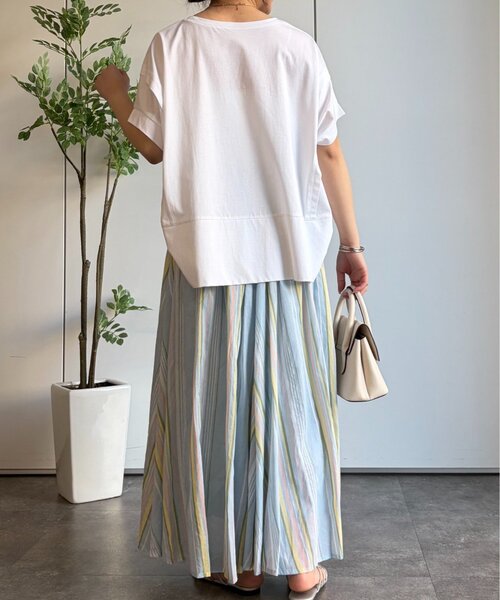 Jena espace merveilleux(ジェナ エスパスメルヴェイユ)の「綿ボイルギャザーフレアスカート(スカート・レディース・イエロー/チャコールグレー/ブラック/ブルー・FREE)」の5枚目の写真