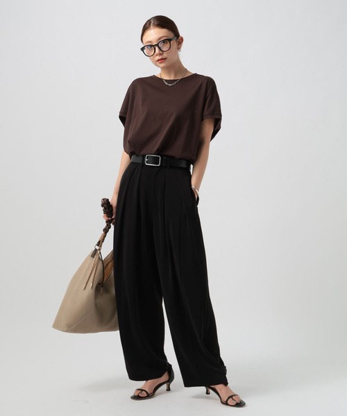 BAYFLOW（ベイフロー）の「[シルエット変更可]フィブリルリラックスパンツ（その他パンツ・レディース・モーブ系/ブラック/グレイッシュベージュ・SMALL/MEDIUM）」の20枚目の写真