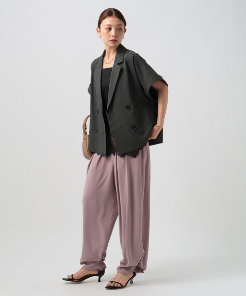BAYFLOW（ベイフロー）の「[シルエット変更可]フィブリルリラックスパンツ（その他パンツ・レディース・モーブ系/ブラック/グレイッシュベージュ・SMALL/MEDIUM）」の18枚目の写真