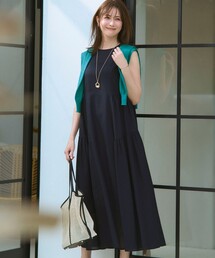 ウォッシュドシアーボイル ノースリーブ ワンピース