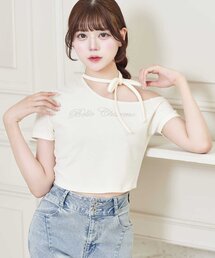 Belle Charme | 【Belle Charme】Jewel Logo Choker Tee(Tシャツ/カットソー)