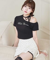 セール】【Belle Charme】Elegant Frill Lace Tops（Tシャツ