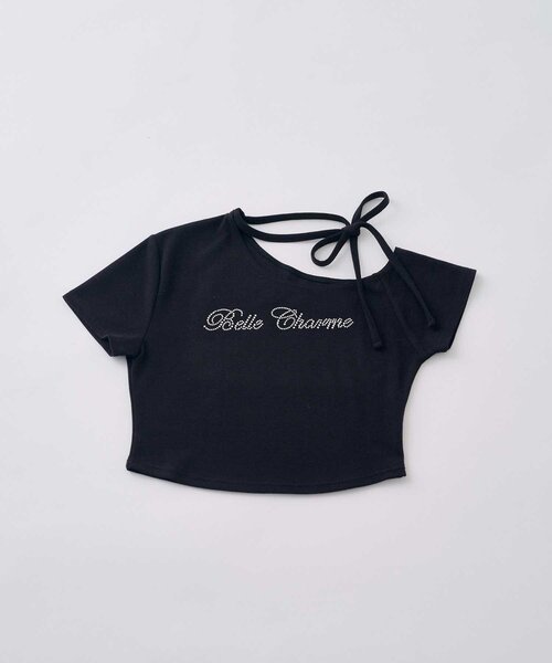 Belle Charme(ベルシャルム)の「【Belle Charme】Jewel Logo Choker Tee(Tシャツ/カットソー・レディース・ピンク/ブラック/アイボリー・FREE)」の7枚目の写真