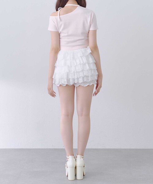 Belle Charme(ベルシャルム)の「【Belle Charme】Jewel Logo Choker Tee(Tシャツ/カットソー・レディース・ピンク/ブラック/アイボリー・FREE)」の11枚目の写真