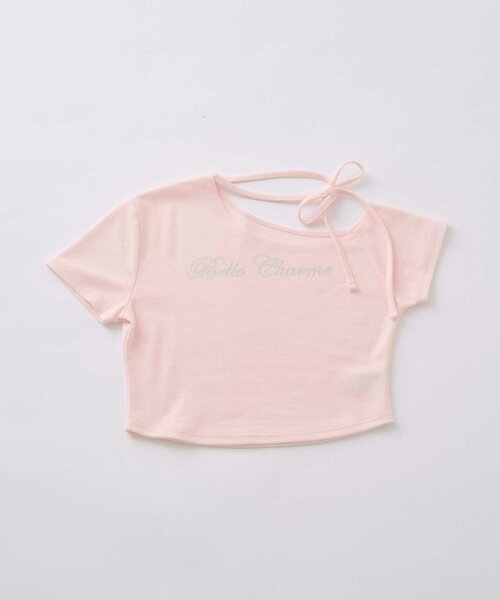 Belle Charme(ベルシャルム)の「【Belle Charme】Jewel Logo Choker Tee(Tシャツ/カットソー・レディース・ピンク/ブラック/アイボリー・FREE)」の15枚目の写真