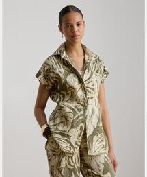 ローレンラルフローレン 花柄 五分袖 チュニック ボタニカル 3L LAUREN RALPH LAUREN｜ローレン ラルフ ローレン（レディース）の