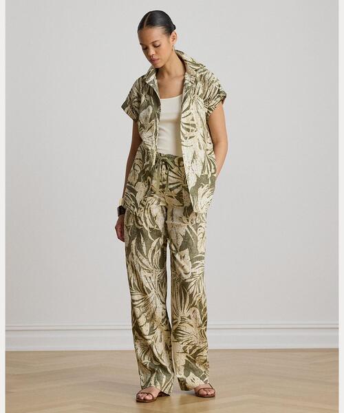 LAUREN RALPH LAUREN(ローレン ラルフ ローレン)の「リラックス フィット プリント ショートスリーブ シャツ(シャツ/ブラウス・レディース・グリーン系2・S/M/L/XS/XXS)」の3枚目の写真