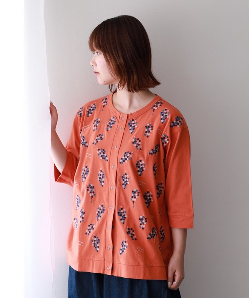 Emago(イマゴ)の「EMAGO ぶどう刺繍カーデ(カーディガン/ボレロ・レディース・オレンジ/ホワイト/ブラック・FREE)」の19枚目の写真