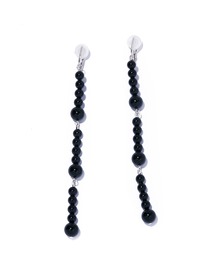 【IRIS 47】modul earring onyx/モジュール イヤリング オニキス VSJ23