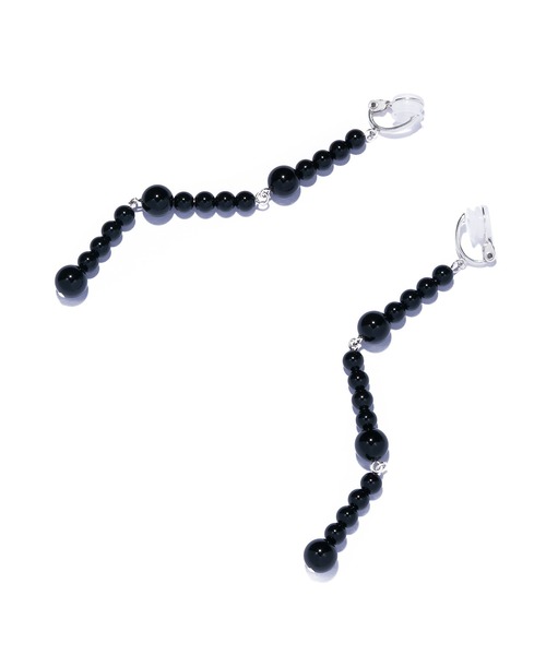IRIS47(イリスフォーセブン)の「【IRIS 47】modul earring onyx/モジュール イヤリング オニキス VSJ23(イヤリング・レディース・ブラック・FREE)」の2枚目の写真