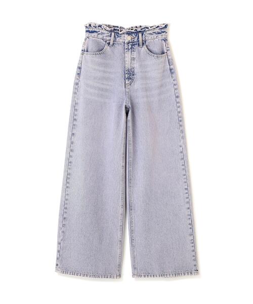 JILL by JILL STUART(ジルバイジルスチュアート)の「ウエストフリルワイドデニム(デニムパンツ・レディース・ブルー/ピンク・MEDIUM/SMALL)」の3枚目の写真