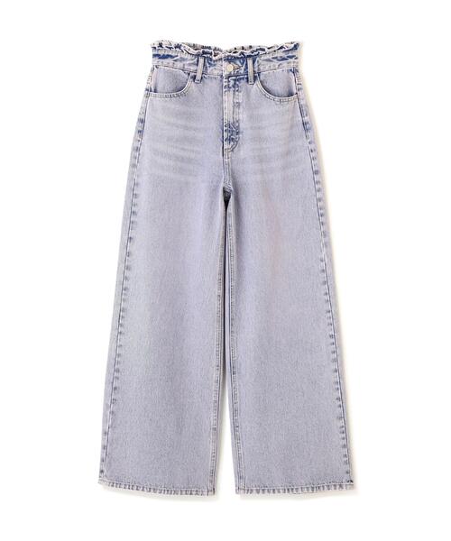 JILL by JILL STUART(ジルバイジルスチュアート)の「ウエストフリルワイドデニム(デニムパンツ・レディース・ブルー/ピンク・MEDIUM/SMALL)」の5枚目の写真