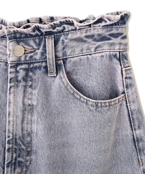 JILL by JILL STUART(ジルバイジルスチュアート)の「ウエストフリルワイドデニム(デニムパンツ・レディース・ブルー/ピンク・MEDIUM/SMALL)」の7枚目の写真
