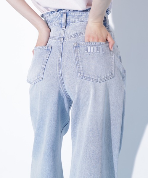 JILL by JILL STUART(ジルバイジルスチュアート)の「ウエストフリルワイドデニム(デニムパンツ・レディース・ブルー/ピンク・MEDIUM/SMALL)」の13枚目の写真