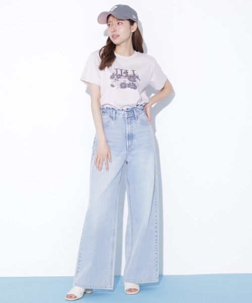 JILL by JILL STUART(ジルバイジルスチュアート)の「ウエストフリルワイドデニム(デニムパンツ・レディース・ブルー/ピンク・MEDIUM/SMALL)」の12枚目の写真