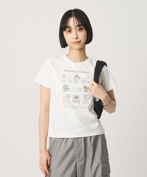 BEAUTY&YOUTH UNITED ARROWS(ビューティーアンドユースユナイテッドアローズ)の「【WEB限定】イラスト プリントTシャツ(Tシャツ/カットソー・レディース・ホワイト/ライトグレー/ベージュ・FREE)」の2枚目の写真