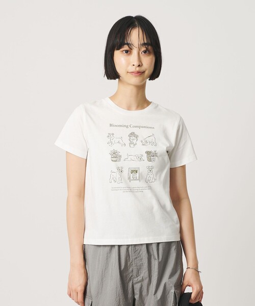 BEAUTY&YOUTH UNITED ARROWS(ビューティーアンドユースユナイテッドアローズ)の「【WEB限定】イラスト プリントTシャツ(Tシャツ/カットソー・レディース・ホワイト/ライトグレー/ベージュ・FREE)」の7枚目の写真